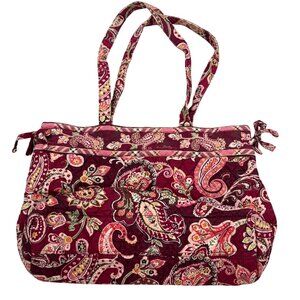 Vera Bradley Retired Lil Betsy Piccadilly Plum Paisley Shoulder Bag Quilted